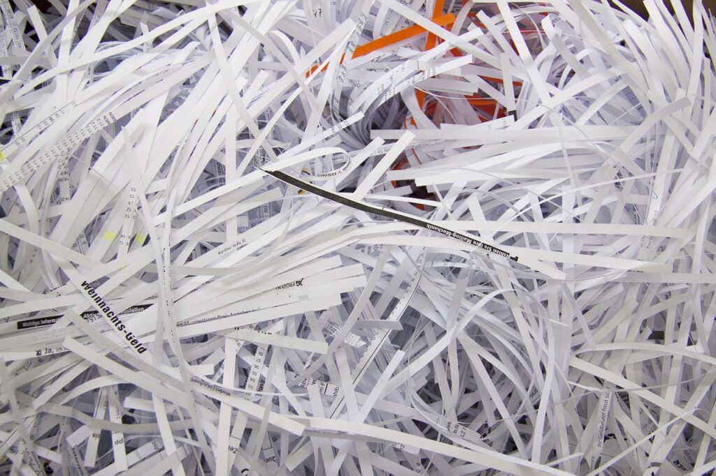 shredded paper